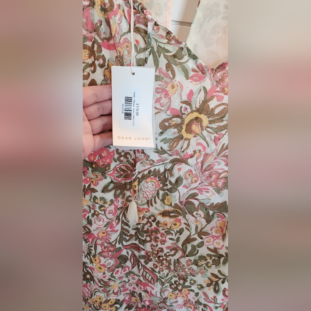 Dear John Ryo Strap halter Dress Spring Paisley Floral print  maxi NWT L… - Picture 6 of 7